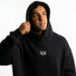 POLERON HOODIE OVERSIZE HOMBRE KAHA LARGO NEGRO WAKA