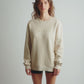 POLERON CREWNECK OVERSIZE MUJER TAPU REGULAR BEIGE WAKA